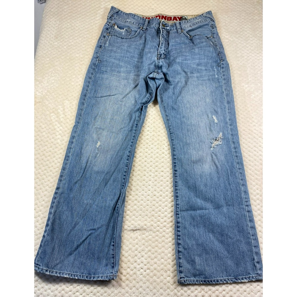 Unionbay VTG Mens 36x30 Blue Denim Wide Leg Baggy Skate Grunge Y2K Jeans